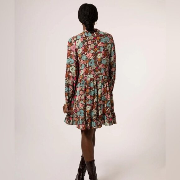 FRNCH Paris Adellia Expression Woven Floral Patterned Boho Dress Small - Picture 6 of 9